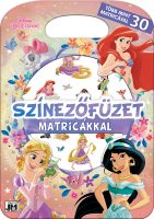 Könyv borító - Színezőfüzet matricákkal – Disney Hercegnők – Több mint 30 matricával